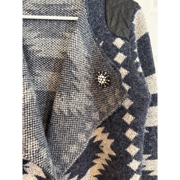Garage Waterfall Tribal Open Front Cardigan Sweater – Size L - Picture 5 of 8